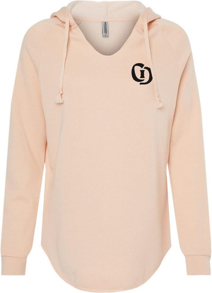 Independent Trading Co. Women's Lightweight California Wave Wash Hooded Sweatshirt