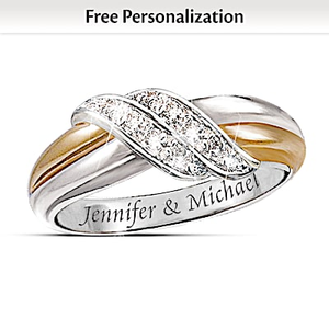 Diamond Embrace Personalized Ring