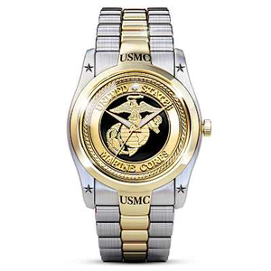 Diamond Stainless Steel USMC Men's Watch