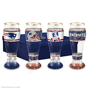 New England Patriots Pilsner Glass Set