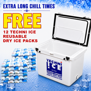 Techni Ice Classic Ice box 100L White *FREE 12 REUSABLE DRY ICE PACKS VALUES $66 *PRE-ORDER NOW FOR AUGUST DISPATCH