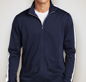 Sport-Tek Tricot Track Jacket - True Navy / White