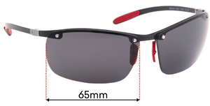 Sunglass Fix Replacement Lenses for Ray-Ban RB8305-M Tech - 65mm Wide