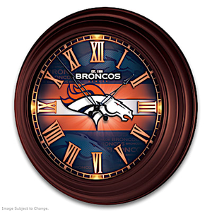 Denver Broncos Wall Clock