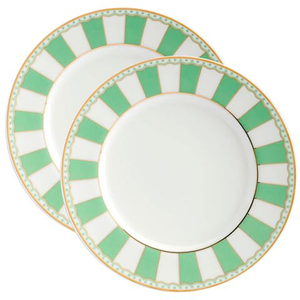Noritake - Carnivale Cake Plate Apple Green 21cm Set 2pce