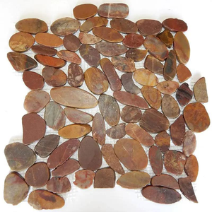 Red Wood Natural Pebble Mosaics 12x12