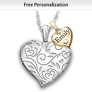 A Bushel & A Peck Personalized Diamond Pendant Necklace
