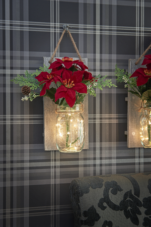 Auraglow Remote Controlled LED Fairy Lights Hanging Mason Jar – Twin Pack