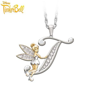 Tinker Bell Initial Pendant Necklace - T