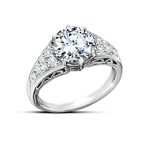 Solid Sterling Silver Reign Of Romance Ring Size 5.5