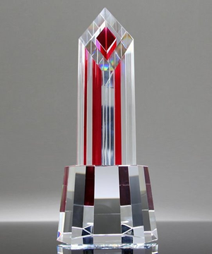 Crystal Pinnacle Award Red Tower