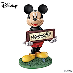 Disney Mickey Mouse Solar Lit Welcome Sign