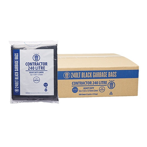 Contractor Bin Liner Star Seal Black 240LT - 100 / CARTON