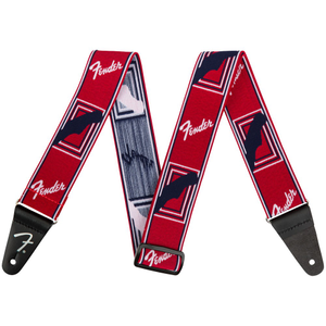 Fender Weighless 2" Monogram Strap (Red/White/Blue)