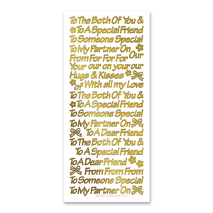 Friend - Partner  Gold Self Adhesive Stickers