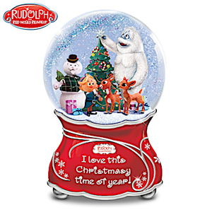 Rudolph The Red-Nosed Reindeer Glitter Globe