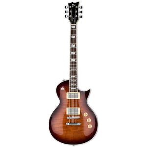 ESP LTD EC-256FM Electric Guitar w/ Flame Maple Top (Dark Brown Sunburst)