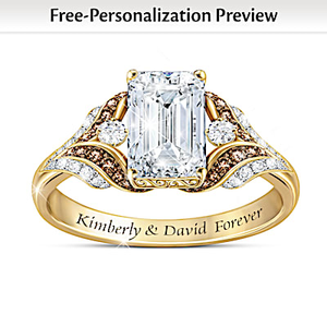 4-Carat Topaz & 38-Diamond Love Of My Life Personalized Ring
