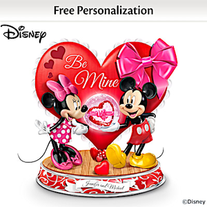 Disney Be Mine, Always Personalized Glitter Globe