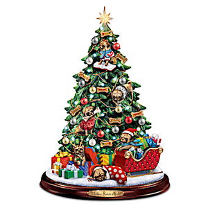 Making Spirits Bright Pug Christmas Tree