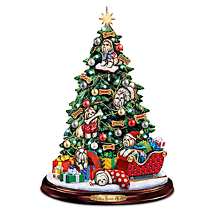 Making Spirits Bright Shih Tzu Christmas Tree