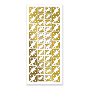 Fleur De Lys Corner  Gold Self Adhesive Stickers