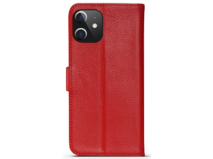 Premium Leather Wallet Case for Apple iPhone 12 - Red