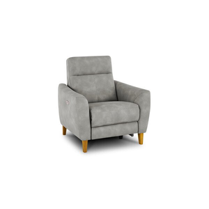 Dylan Electric Recliner Armchair in Oxford Grey Fabric