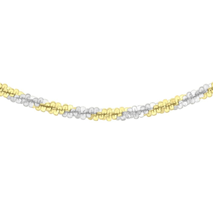 9ct Two Colour Gold Fine 18 Inch Twisted Chain 2.15.8684