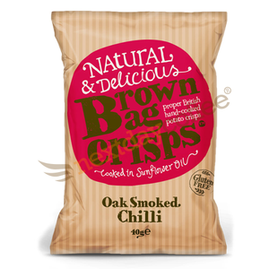 Brown Bag Oak Smoked Chilli Crisps (20 x 40g)