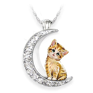 I Love My Yellow Tabby To The Moon And Back Necklace