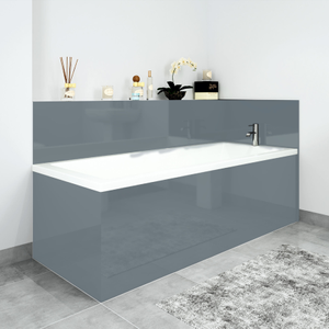 2 Piece Adjustable Bespoke Colour Acrylic Bath Panels
