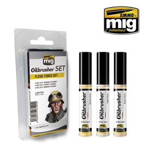 Ammo by Mig Flesh Tones Oilbrusher Set For Model Kits Mig 7500