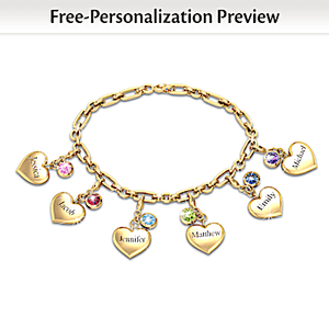 Ever Growing Love Personalized Bracelet: 1 - 6 charms