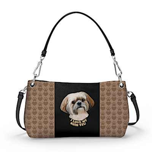 Paw Prints On My Heart Shih Tzu Handbag