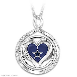 My Heart Flips For The Cowboys Flip Pendant Necklace