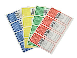 Heavy Duty Test Tags (Mixed - 25 Red, Blue, Green, Yellow)