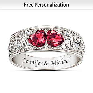 Heart To Heart Personalized Diamond Ring