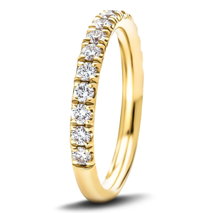 28 Stone Half Eternity Ring 0.20ct G/SI Diamonds in 18k Yellow Gold