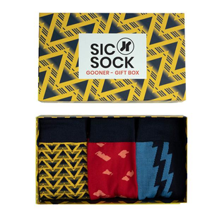 SIC SOCK GOONER FAN ARSENAL MENS SOCKS GIFT BOX (UK 7-11) - Multi