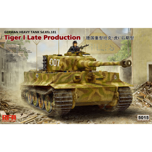 Ryefield Models 5015 Tiger I Tank Late Production 1:35 Plastic Model Tank Kit