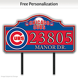 Chicago Cubs Personalized Address Sign