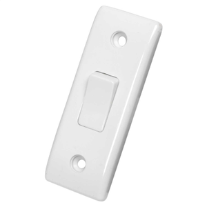 10A 1 Gang 2 Way Architrave Switch White