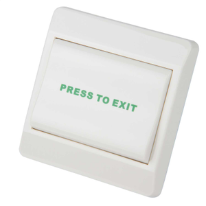 Plastic Exit Button White