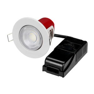 5W LED Fire Rated Colour Selectable IP65 Tilt Downlight White