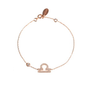 Zodiac Horoscope Star Sign Bracelet Libra Rosegold