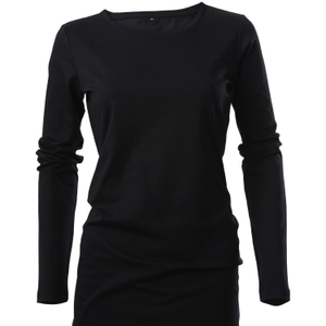 Long Length Cotton Black Tee (M)