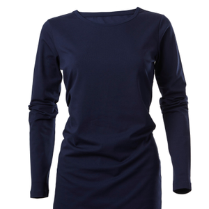 Long Length Cotton Navy Tee (S)