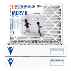 4" MERV 8 Furnace & AC Air Filter by Filters Fastr - 3-Pack