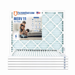 1" MERV 11 Furnace & AC Air Filter by Filters Fastr - 6-Pack